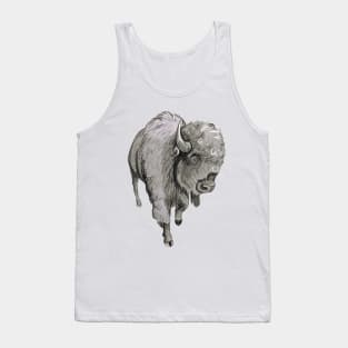 Bison Drawing Tank Top